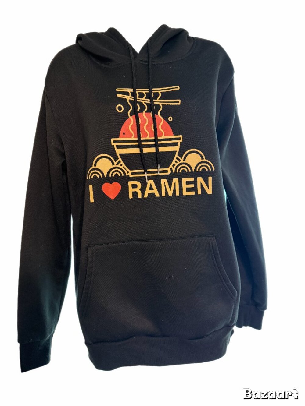 I ❤️ Ramen Unisex Fall Winter Hooded Sweatshirt Size Medium